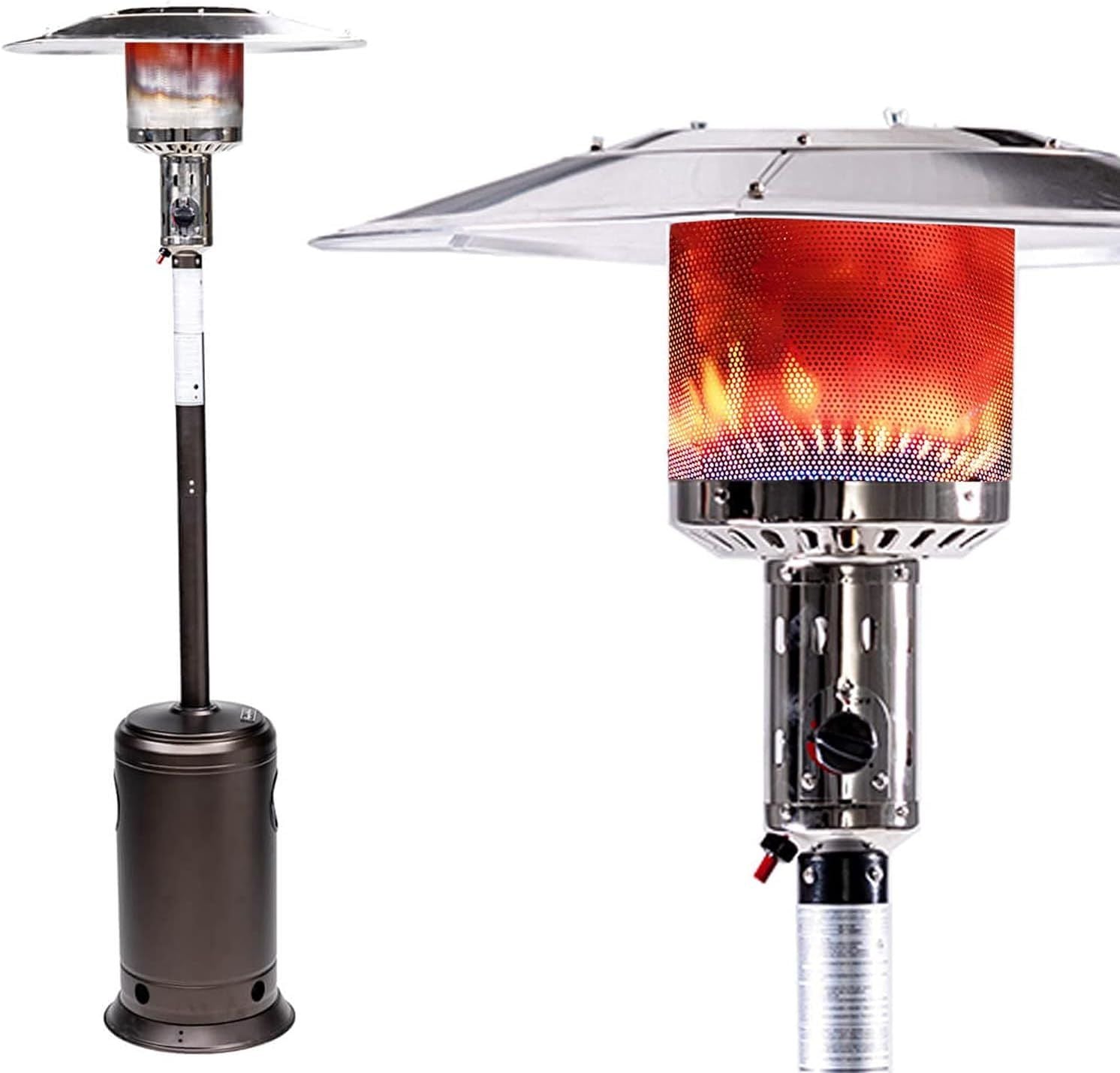 LEGACY HEATING Delta X3 Outdoor Heater, Propane Heater Doba Tower Mocha